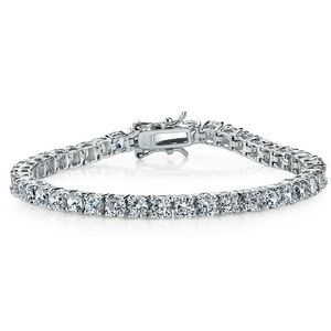 6 CT Sterling Silver 925 Moissanite Stone 3mm Tennis Bracelets 7"